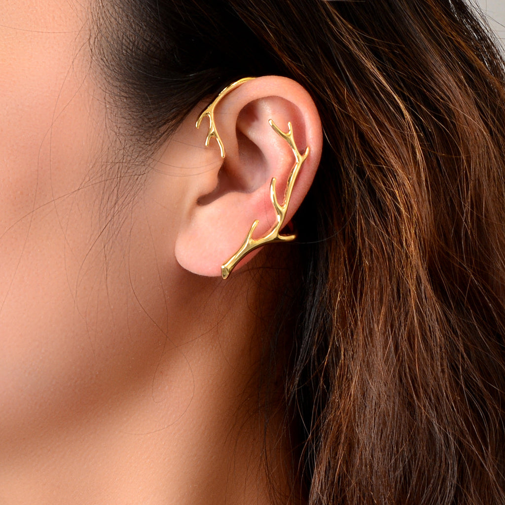 Personality No Piercing Cartilage Ear Cuff Ear Clip Wrap Gold Earring Girls Gift-0
